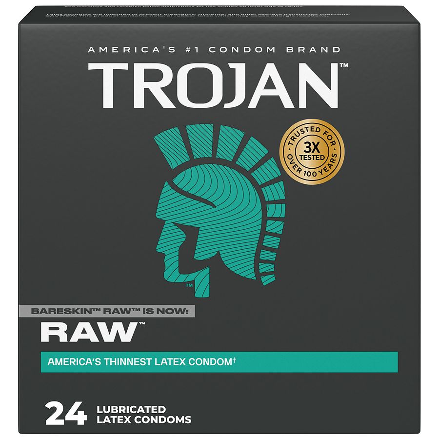 Trojan Raw Lubricated Latex Condoms