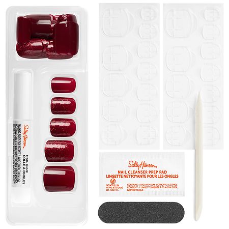 Sally Hansen Salon Effects Perfect Press-On Square Nails, Infra-Red