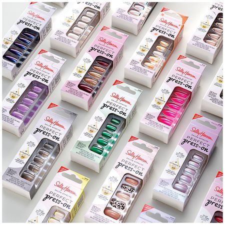 Sally Hansen Salon Effects Perfect Press-On Coffin Nails, Onyx