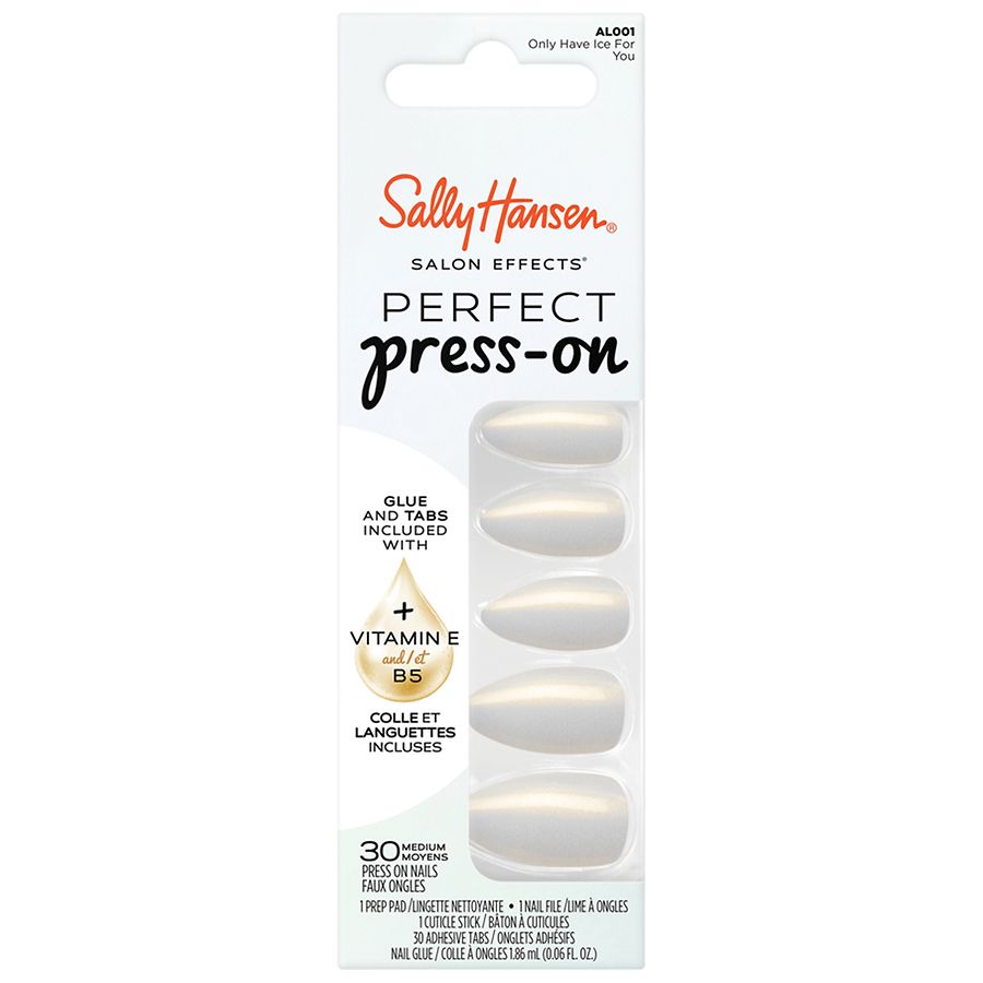 Sally Hansen Salon Effects Perfect Press-On Almond Nails, Only Have Ice For You