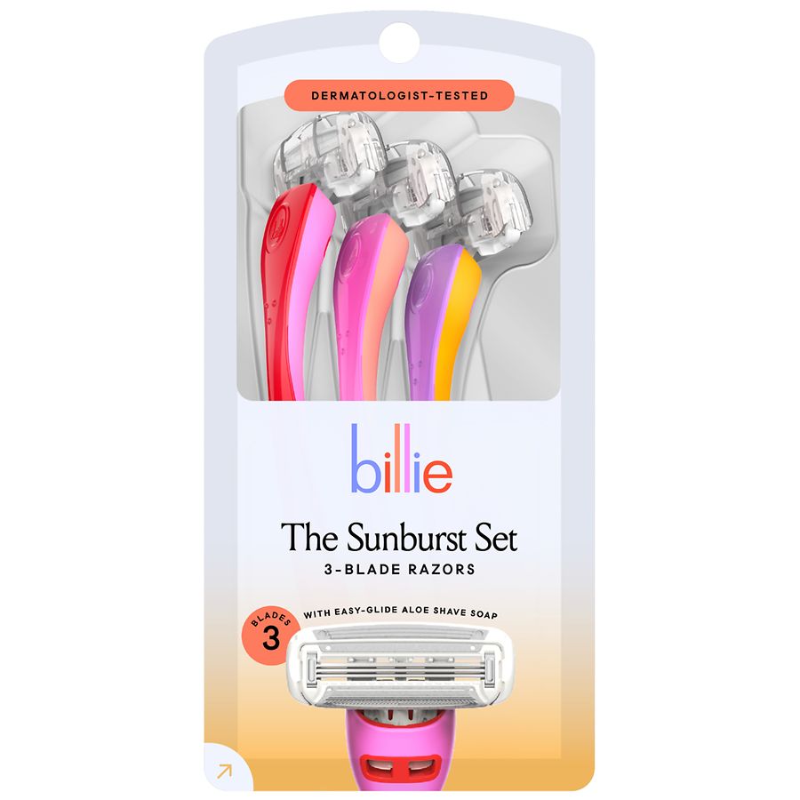 Billi Razor Billie Disposable 3-Blade Razors For Women, The Sunburst Set | Walgreens