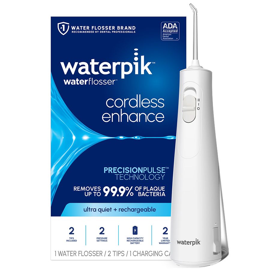 Waterpik Cordless Enhance Water Flosser, White | Walgreens