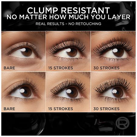 L'Oreal Paris Big Deal Mascara Washable, Buildable, Blackest Black