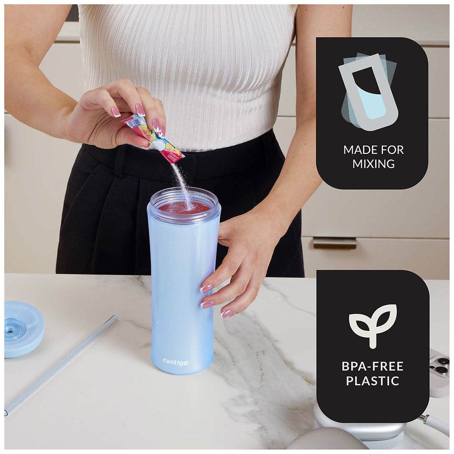 保存容器・ケース Contigo Shake & Go Plastic Tumblers Contigo Shake & Go Tumbler 20 fl oz Blue | Walgreens