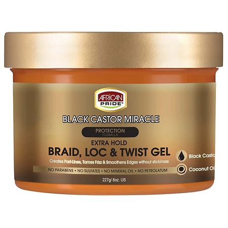 African Pride African Pride Black Castor Braid, Loc & Twist Gel