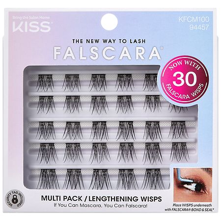 Kiss Falscara Glue-On Lashes 10mm-12mm-14mm Black