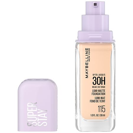 Maybelline New York Up To 30 Hour Wear Lumi-Matte Foundation, Infused With Amino Acids 115