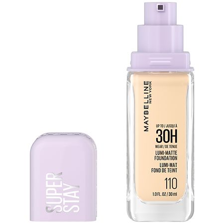 Maybelline New York Up To 30 Hour Wear Lumi-Matte Foundation, Infused With Amino Acids, 110