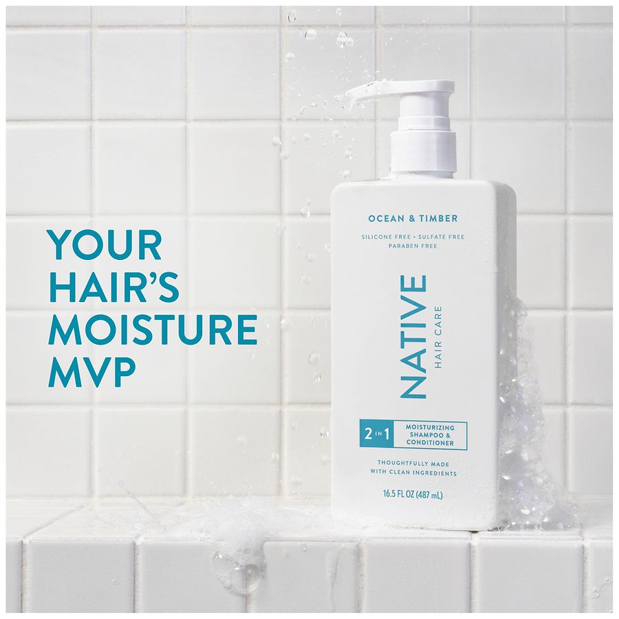wow！。ナチュラルシャンプー×2ナチュラルトリートメント×1 Native 2-in-1 Shampoo & Conditioner Ocean & Timber | Walgreens