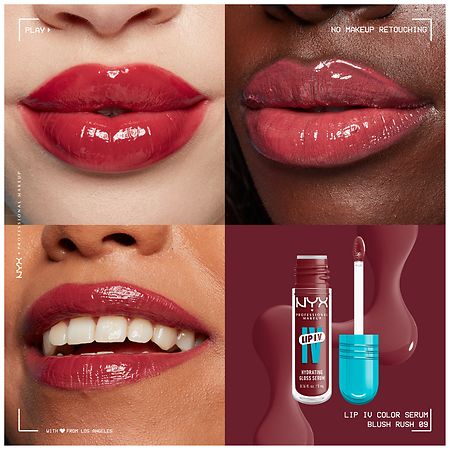 NYX Professional Makeup Lip IV Hydrating Gloss Stain, Water Bout Wine