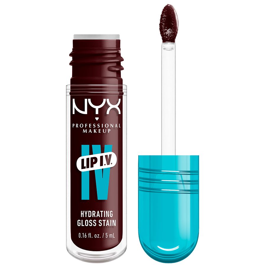 NYX Professional Makeup Lip IV Hydrating Gloss Stain, Water Bout Wine