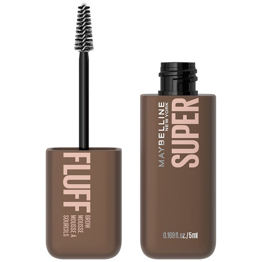 Maybelline New York Superfluff Brow Mousse Volumizing Tinted Gel Eyebrow Mascara, Medium Brown