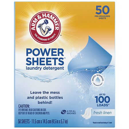 Arm & Hammer Power Sheets Laundry Detergent Fresh Linen