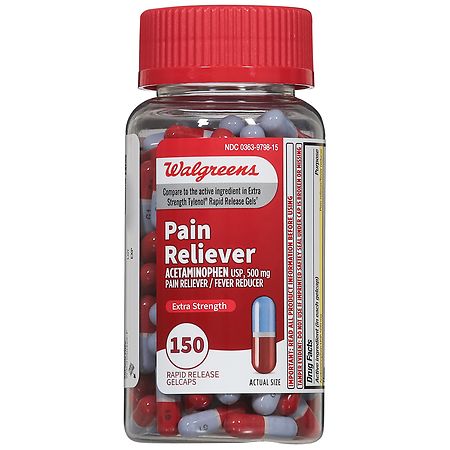 Walgreens Pain Reliever Extra Strength Easy Open Rapid Release Gelcaps