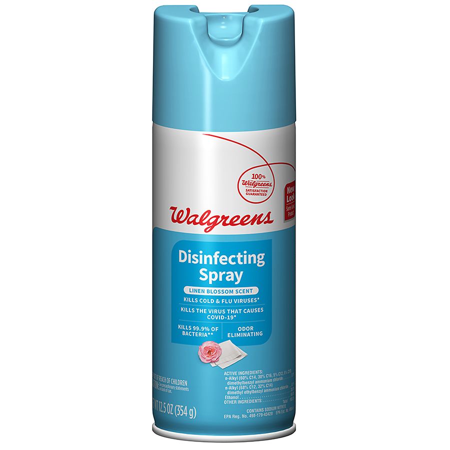 Walgreens Disinfecting Spray Linen Blossom