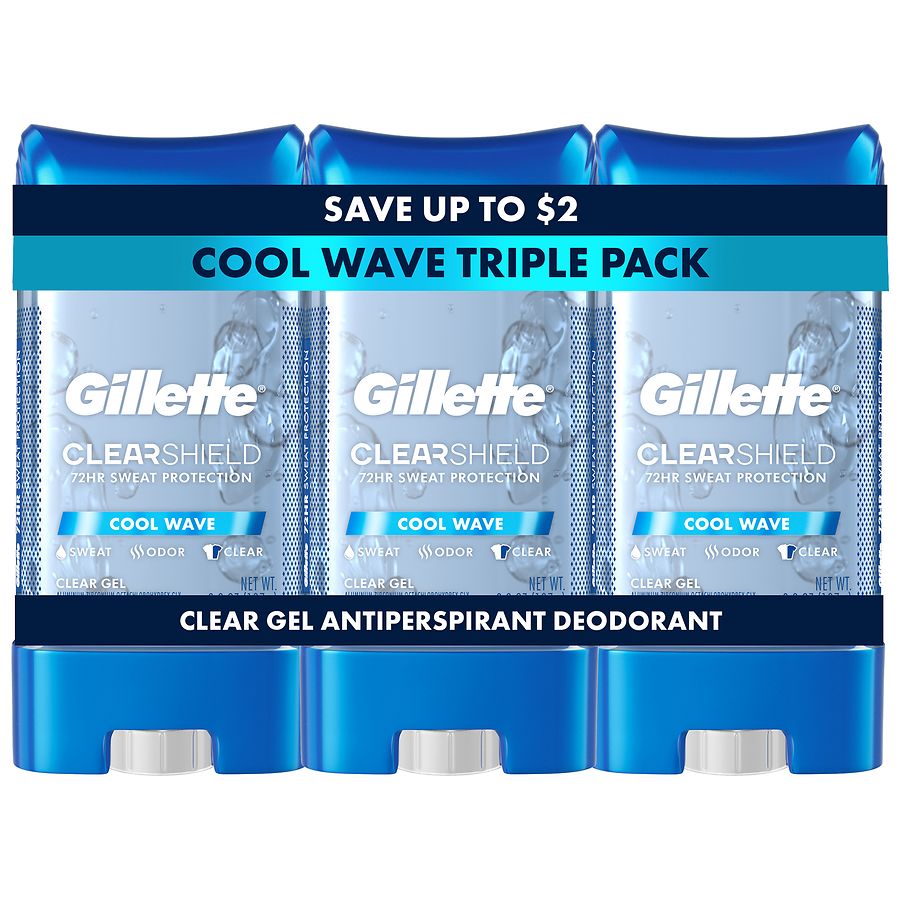 Gillette Clear Gel Antiperspirant and Deodorant for Men Cool Wave