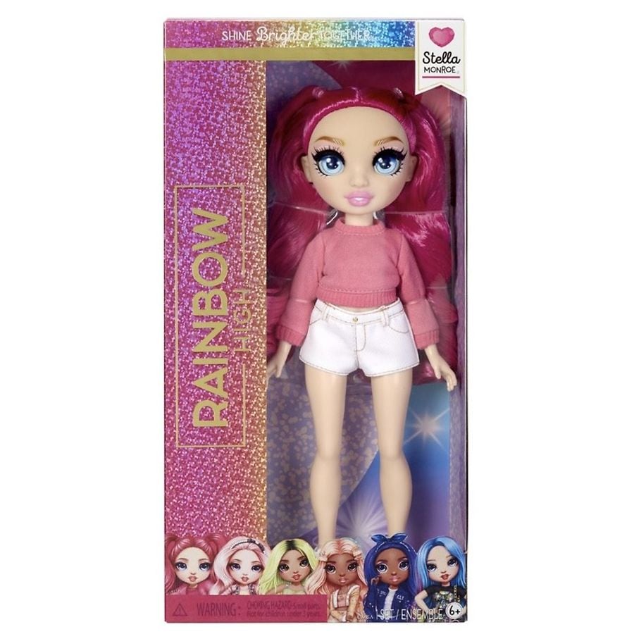 ステラルーレインボー Rainbow High –Stella Fuchsia (Hot Pink) Fashion Doll w/ 2