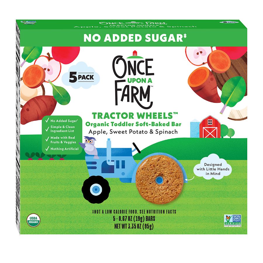 Once Upon A Farm Tractor Wheels Apple, Sweet Potato & Spinach