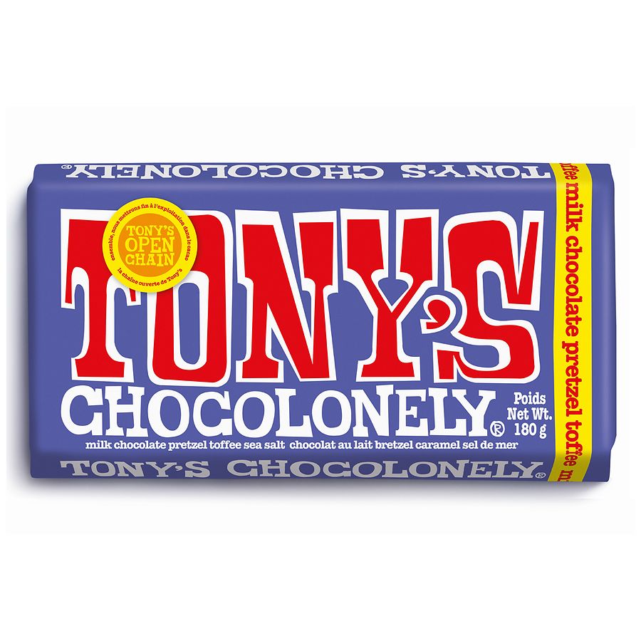 Tony's Chocolonely Chocolate Pretzel Toffee Milk Chocolate Bar