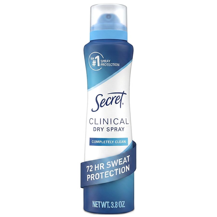 Secret Clinical Strength Dry Spray Antiperspirant & Deodorant for Women Completely Clean