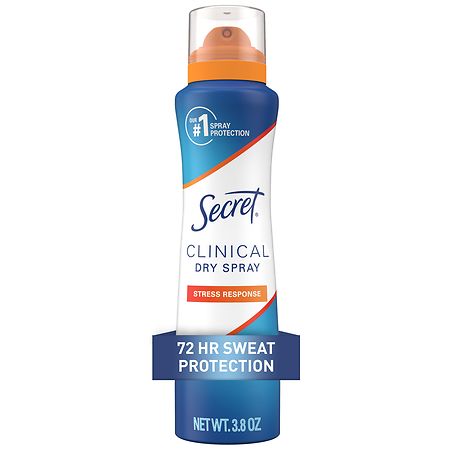 Secret Clinical Strength Dry Spray Antiperspirant & Deodorant for Women Stress Response