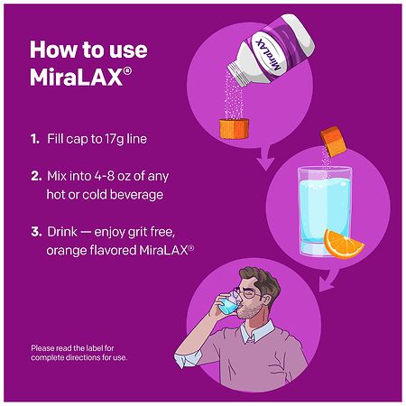 MiraLAX For Gentle Constipation Relief Orange | Walgreens