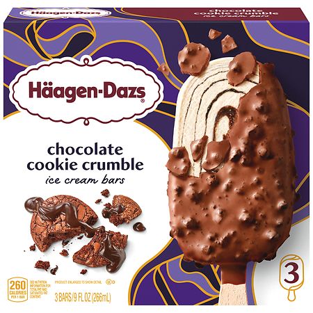Haagen Dazs Ice Cream Bars Chocolate Cookie Crumble