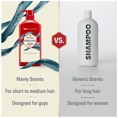 Old Spice Thick & Full 2 IN 1 Shampoo and Conditioner for Men Deep
