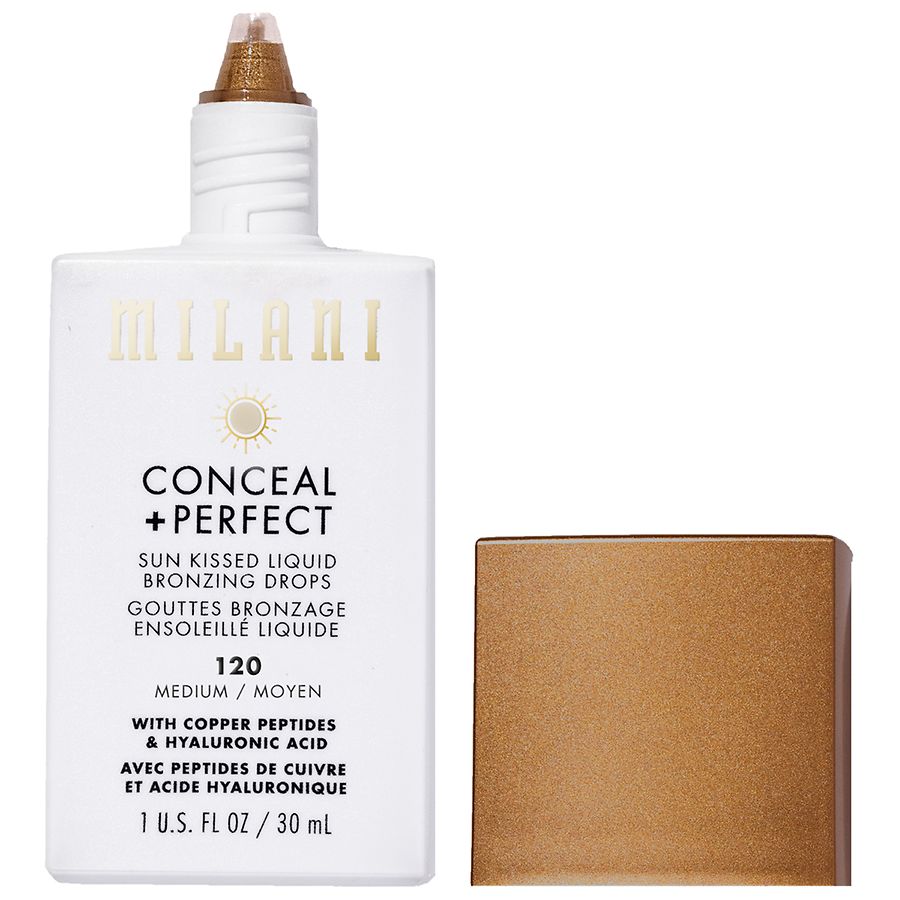 Milani Conceal + Perfect Sun Kissed Liquid Bronzing Drops, Medium