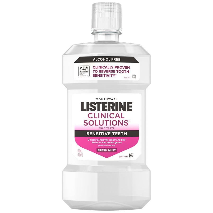 Listerine Clinical Solutions Sensitive Teeth Mouthwash, Fresh Mint