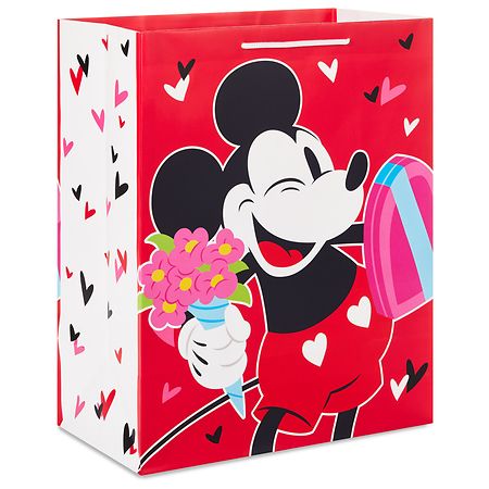 Hallmark Valentine's Day Gift Bag (Disney Mickey Mouse With Bouquet)