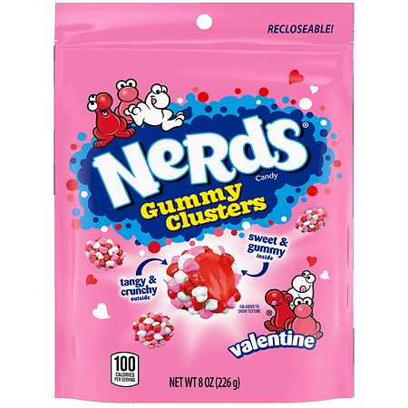 Nerds Valentine's Candy Recloseable Bag