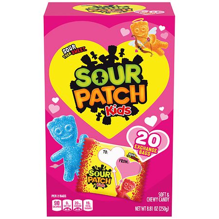 Sour Patch Kids Soft & Chewy Valentine's Day Candy Exchange Bags Assorted