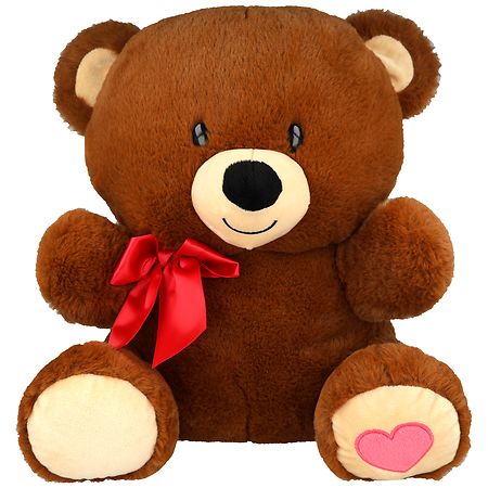 Playright Bear Plush 14 Inch Brown