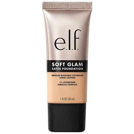 e.l.f. Soft Glam Satin Foundation - 21 Light Neutral - 1 fl oz: Paraben-Free, Vegan, Medium Coverage, Liquid Form