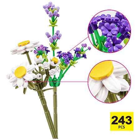 Zuru Build More Premium Flowers, Building Bricks Collection