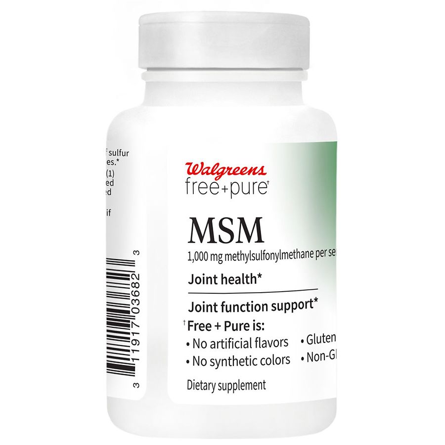 Walgreens Free & Pure MSM 1000 mg Tablets | Walgreens