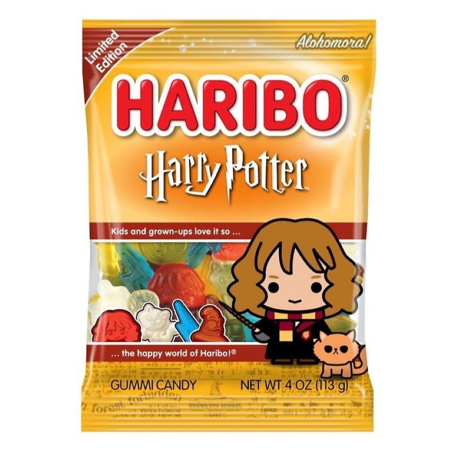 Gummies Ingredients Bonbons Édition Limitée - 160g - Gommes Fruits Formes  Magiques - Hermione Ron HARIBO Harry Potter, image size:900x900