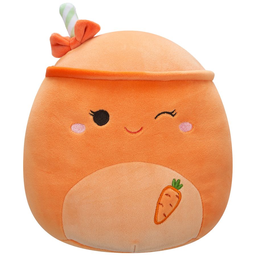 Squishmallows Winking Carrot Juice 8 Inch Orange
