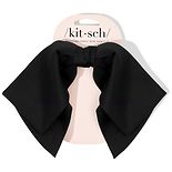 KITSCH Recycled Fabric Bow Hair Clip Black