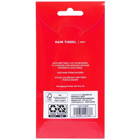 Festive Voice Hair Tinsel Multi
