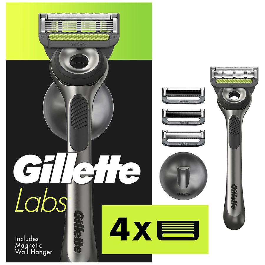 GilletteLabs Exfoliating Bar Shaving Razor for Men Black