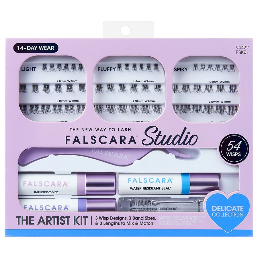 Kiss Delicate Collection The Artist Kit 8 mm, 10 mm, 12 mm Black