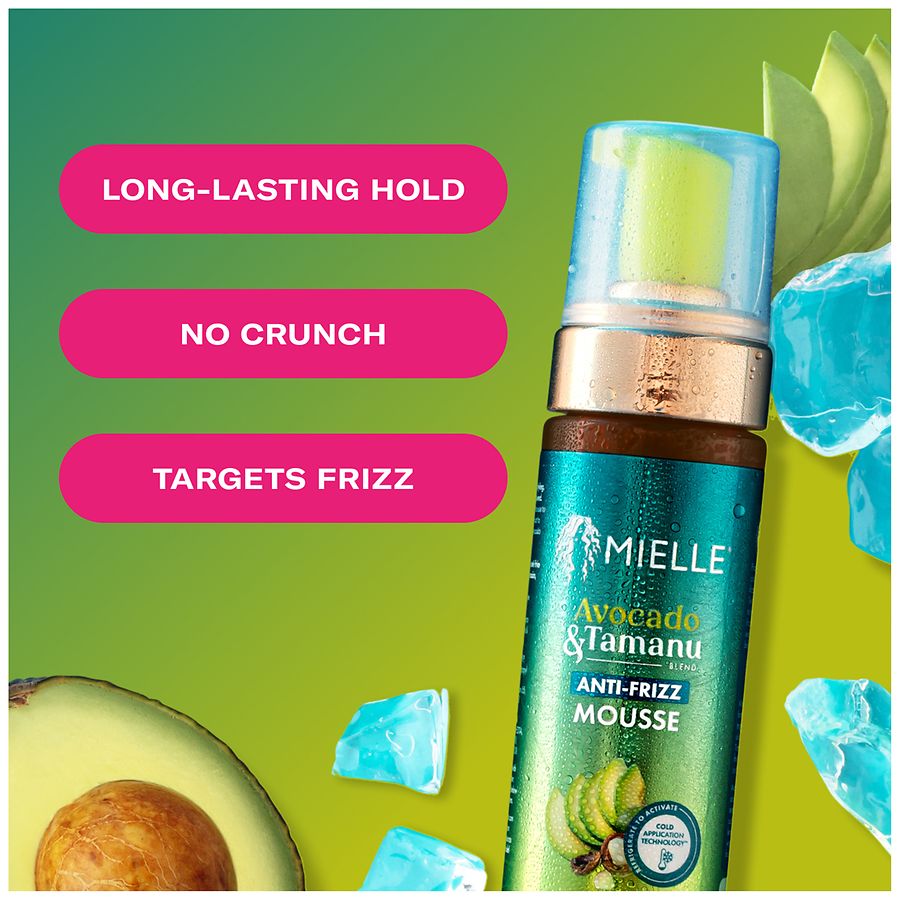 Mielle Anti-Frizz Mousse Avocado & Tamanu | Walgreens