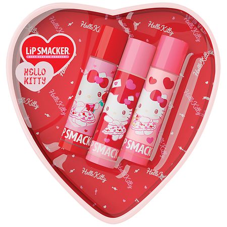 Lip Smacker Heart Tin Lip Balm Trio Assorted Red, Pink, Pink