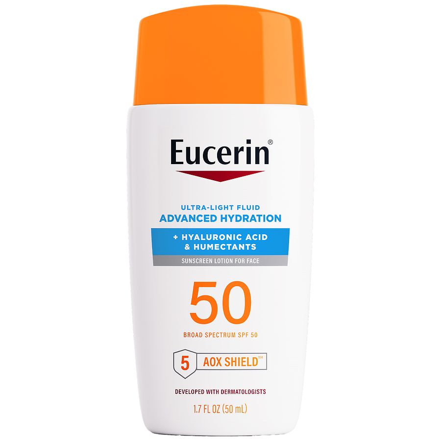 Eucerin Sun Ultra-Light Face Sunscreen SPF 50 With Hyaluronic Acid