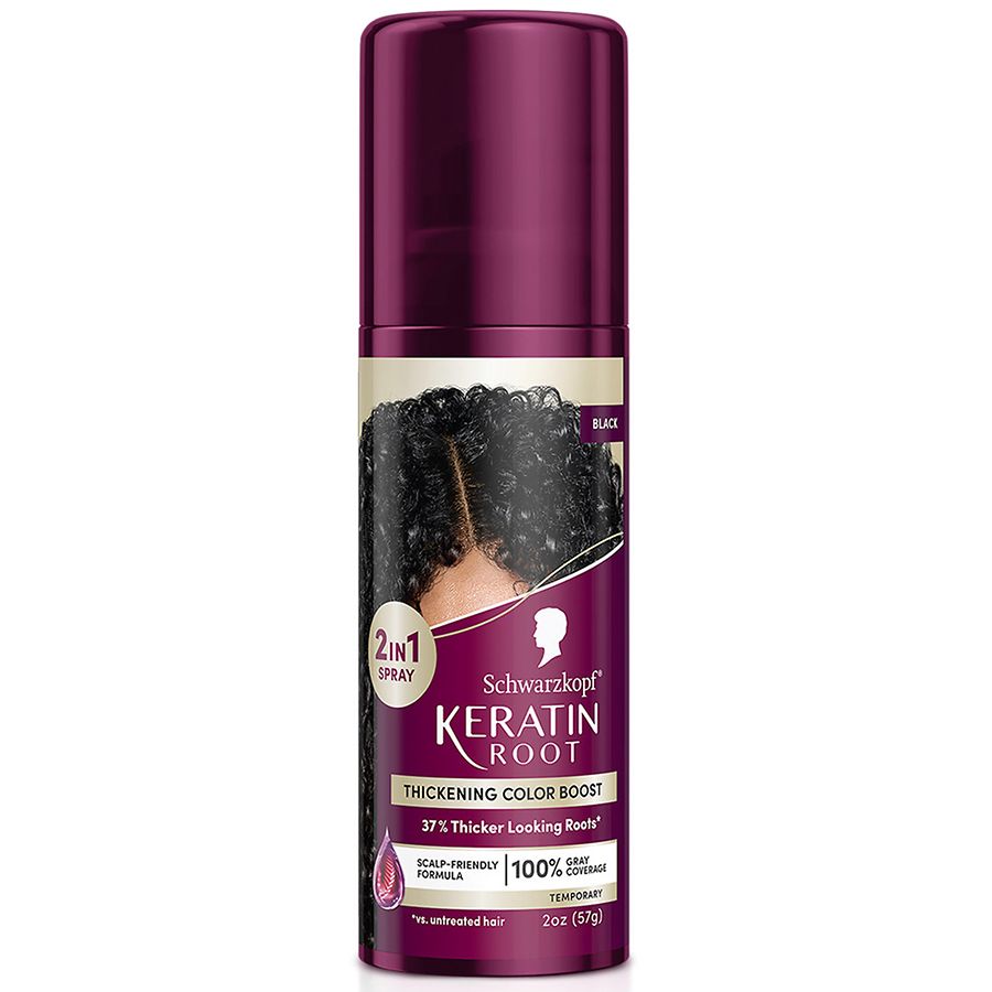 Schwarzkopf Keratin Root Temporary Color Spray, Black