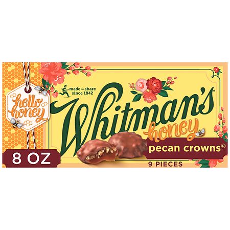 Whitman's Crowns Chocolate Candy Gift Box Honey Pecan Caramel