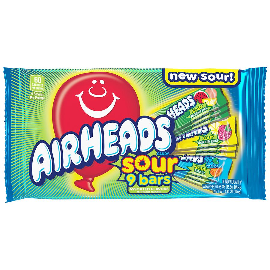 Airheads Bars, Sour Assorted
