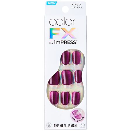 Kiss imPRESS color FX Press-On Nails Short Levels